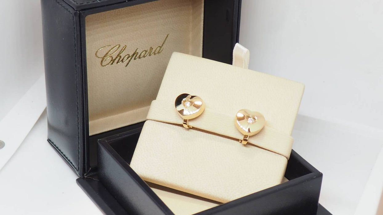 Chopard 18kt Rose Gold Happy Diamonds Icons Diamond Stud Earrings - Farfetch